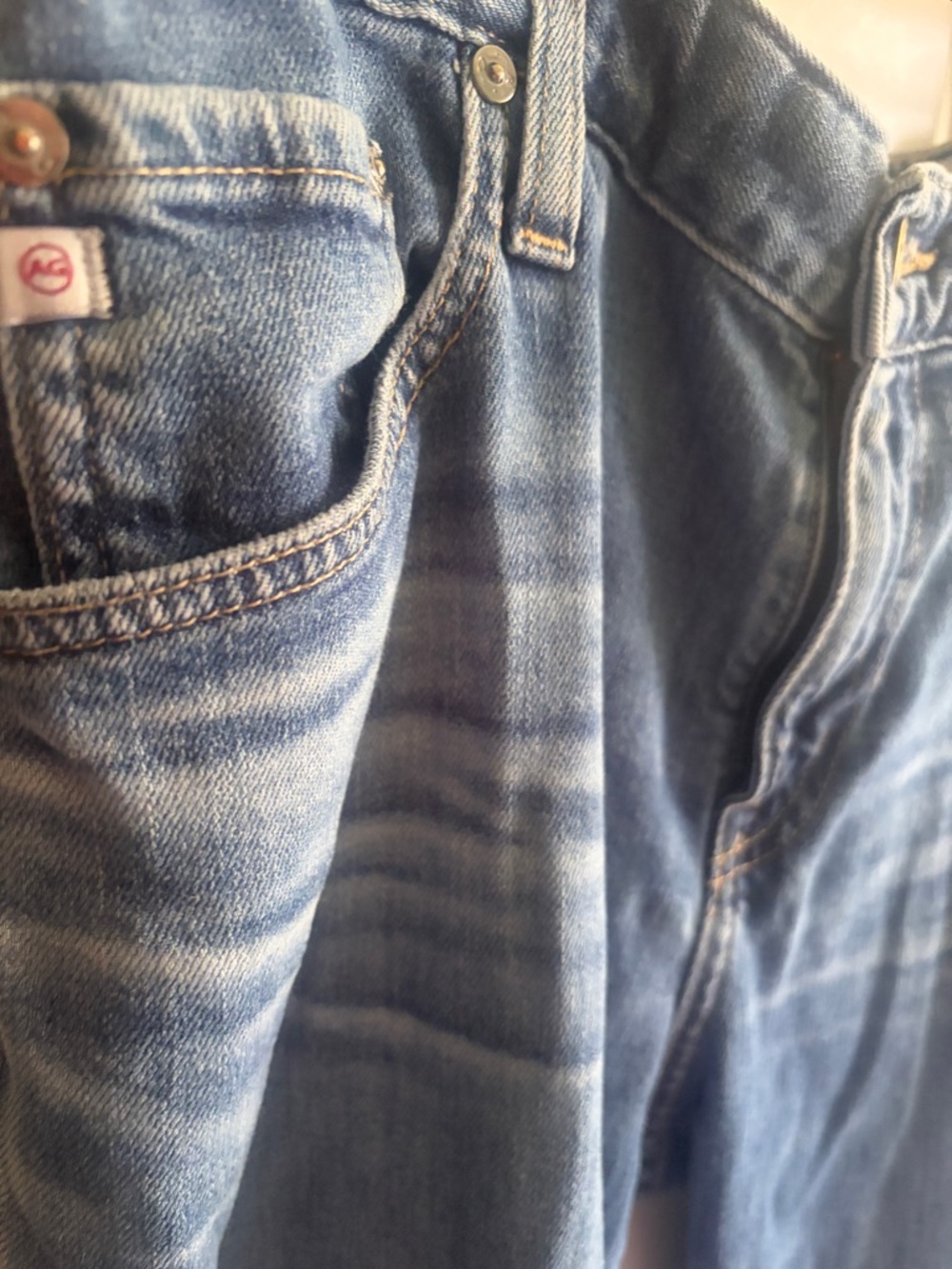 Ag Adriano Goldschmied ex boyfriend slim jeans size 33. Broken in perfection. - Picture 4 of 13